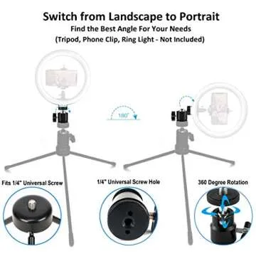 DaVoice Mini Tripod Ball Head for Cameras & Smartphones