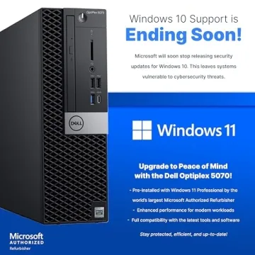 Dell Workstation 5070 PC Computer, Intel i5-9500, Editing/Design Nvidia Quadro P620, Crucial 32GB RAM, 1TB NVMe M.2, Windows 11 Pro, WiFi, Cherry Keyboard & Mouse, Office Desktop Computers (Renewed)