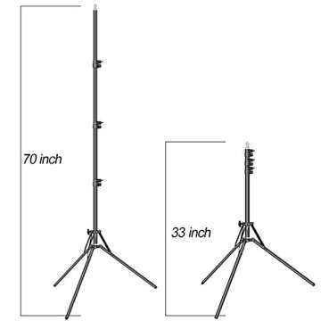 EMART Travel Light Stand for Photography, 6' Compact Portable Reverse Folding Tripod Lighting Stand Lightweight Suitable for Camera Flash, Ringlight, Photo Reflector, Umbrella, Studio Video Lightstand
