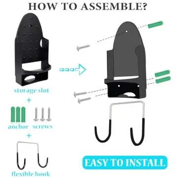 Wall Mounted Ironing Board Rack Electric Iron Holder Household Bathroom Shelf