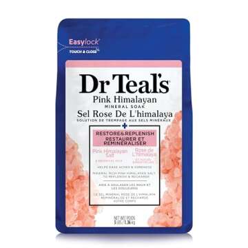 Dr Teal's Epsom Salt Magnesium Soak, Restore & Replenish with Pink Himalayan Mineral, 3 lbs