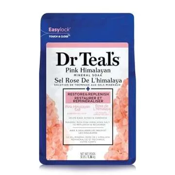 Dr Teal's Epsom Salt Magnesium Soak, Restore & Replenish with Pink Himalayan Mineral, 3 lbs