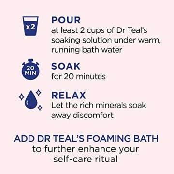 Dr Teal's Epsom Salt Magnesium Soak, Restore & Replenish with Pink Himalayan Mineral, 3 lbs