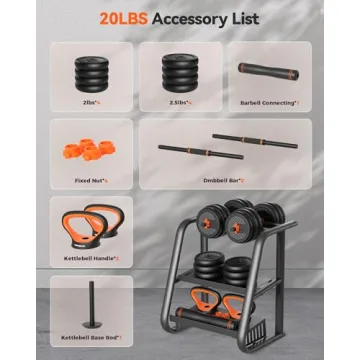 FEIERDUN Adjustable Dumbbells 4-in-1 Set for Home Gym