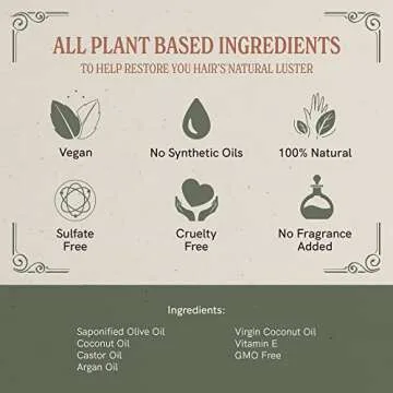 J·R·LIGGETT'S All-Natural Shampoo Bar, Virgin Coconut and Argan Oil - Strong and Healthy Hair-Nourish Follicles with Antioxidants and Vitamins-Detergent and Sulfate-Free, Set of Three, 3.5 Ounce Bars