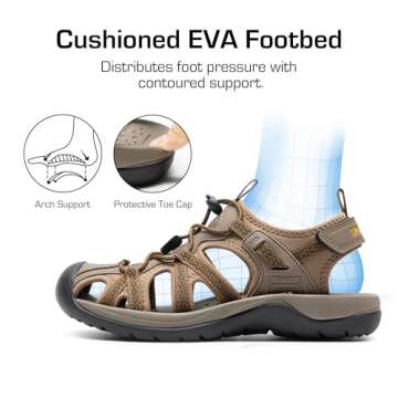 DREAM PAIRS Women's Hiking Sandals - Outdoor Comfort and Style