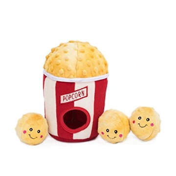 ZippyPaws Popcorn Bucket Interactive Dog Toy for Small Dogs