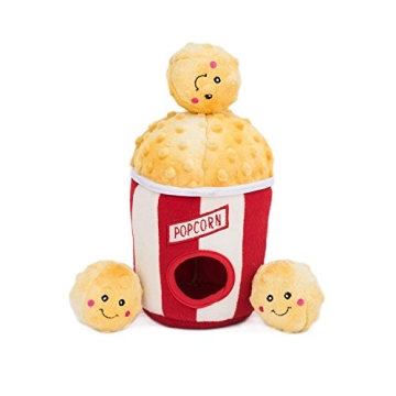 ZippyPaws Popcorn Bucket Interactive Dog Toy for Small Dogs