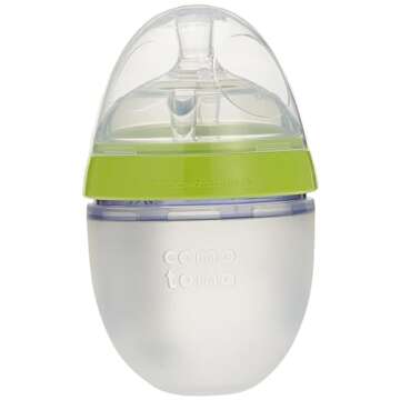 Comotomo Baby Bottle Single Pack, Green, 8oz