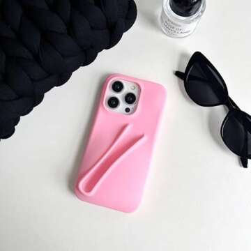 miuhuy Lip Gloss Holder Phone Case - Stylish Accessory for iPhone 15