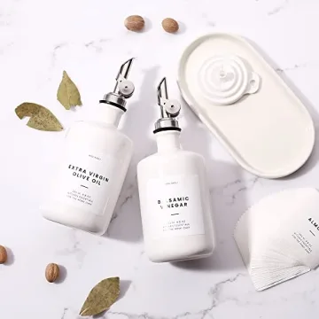 Molimoli Ceramic Olive Oil Dispenser Set for Kitchen