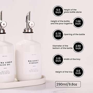 Molimoli Ceramic Olive Oil Dispenser Set for Kitchen