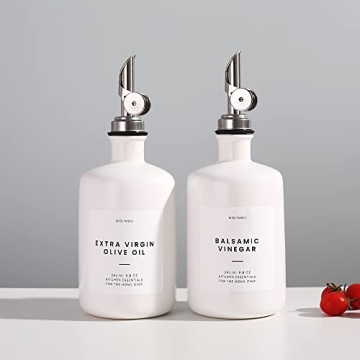 Molimoli Ceramic Olive Oil Dispenser Set for Kitchen