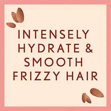 Almond Oil Blend Sulfate-Free Conditioner with Avocado Oil for Intense Hydration, Deep Moisturizing Conditioner for Thick, Curly, Frizzy or Coarse Hair, Paraben & Dye-Free, 12 Fl Oz