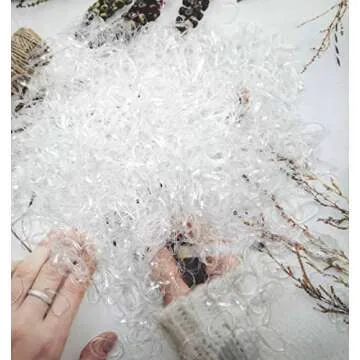 Clear Elastic Hair Bands，BEBEEPOO 1500pcs Mini Hair Rubber Bands with a Box/Bag, Soft Hair Elastics Ties Bands 2mm in Width and 30mm in Length-Hair Elastics - STRONG - REUSEABLE (box)