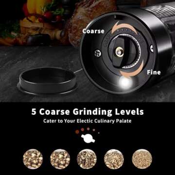 Rechargeable Electric Salt and Pepper Grinder Set