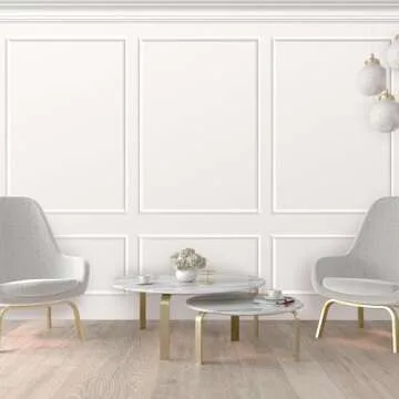 Pangda 3 Set Peel and Stick Wall Molding Kit, Premade Accent Molding Wainscoting Panel for Interior Wall Moulding Decor, Ready to Assemble Wainscoting Accent Panel (63 x 39 in)