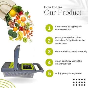 Lily's Home & Kitchen 16 Pcs Vegetable Chopper - Versatile Food Prep Tool