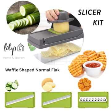 Lily's Home & Kitchen 16 Pcs Vegetable Chopper for Efficient Cooking