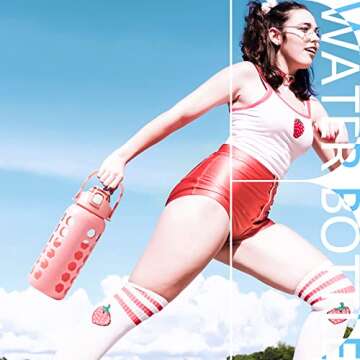 Shop MUKOKO 64oz Glass Water Bottle with Straw