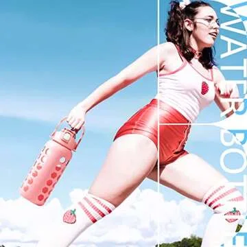 Shop MUKOKO 64oz Glass Water Bottle with Straw