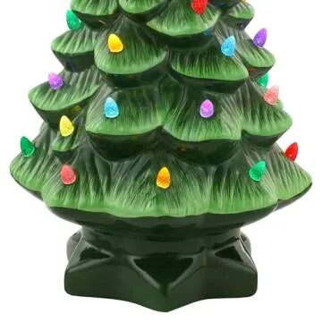 Mr. Christmas Nostalgic Ceramic Christmas Tree 14 Inches Green