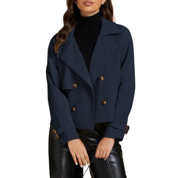 luvamia Womens Jackets Retro Jacket Navy Blue Jackets for Women Business Casual Outfits for Women Wo...