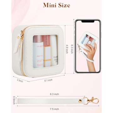 XUGUXA Clear Makeup Bag - Cute Mini Cosmetic Organizer