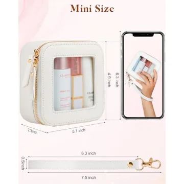 XUGUXA Clear Makeup Bag - Cute Mini Cosmetic Organizer