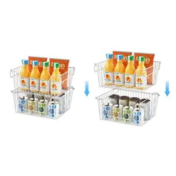 Stackable Wire Baskets for Pantry & Kitchen Organization