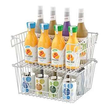 Stackable Wire Baskets for Pantry & Kitchen Organization