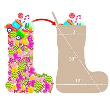 LUBOT Set of 4 +1 Dog Christmas Stockings(20inch) Plaid/Rustic/Farmhouse/Country Fireplace Hanging Canvas Handmade Xmas Stocking Decorations for Family Holiday Season Decor