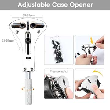 Kingsdun Watch Repair Kit, Professional Watch Battery Replacement Tool Watchband Link & Back Remover...