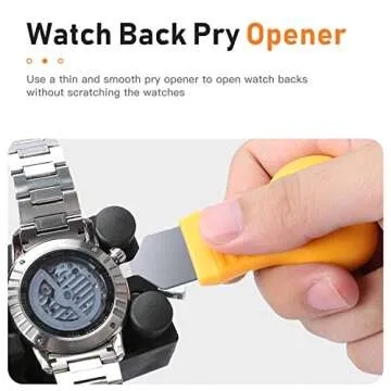 Kingsdun Watch Repair Kit, Professional Watch Battery Replacement Tool Watchband Link & Back Remover Spring Bar Tool Kit with Carrying Case & Instruction Manual