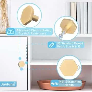 Stylish Jasluna Gold Cabinet Knobs for Home Decor