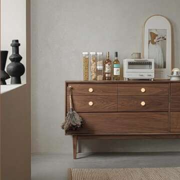 Jasluna 12-Pack Gold Cabinet Knobs for Dresser Drawers, 1-1/4 inch Hexagon Knobs for Kitchen Cupboard Bathroom Closet, Matte Gold Finished