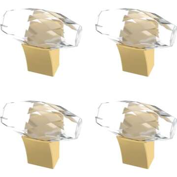 Modern Gold Cabinet Knobs - Franklin Brass Cut Glass