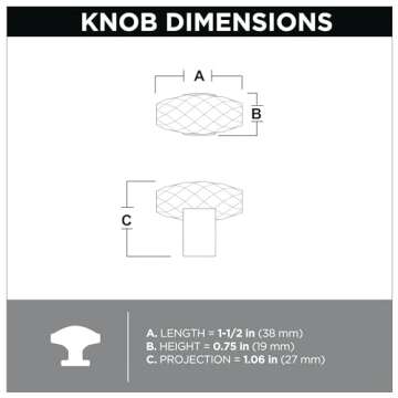 Modern Gold Cabinet Knobs - Franklin Brass Cut Glass