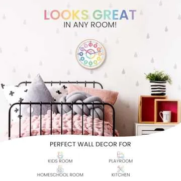 Oyster&Pop Pastel Learning Clock - Silent Teaching Clock for Kids