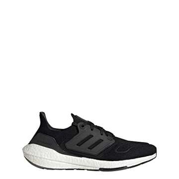 adidas Men's Ultraboost 22 Running Shoe, Black/Black/White, 10.5