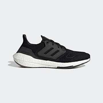 adidas Men's Ultraboost 22 Running Shoe, Black/Black/White, 10.5