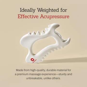 MEDITHERAPY SOKSAL GUASHA,Ceramic Gua Sha,Body Massage Tool, Korean Body Guasha, Guasha Board, Face Lift, Muscle Relief Massage Board (Body Massager)