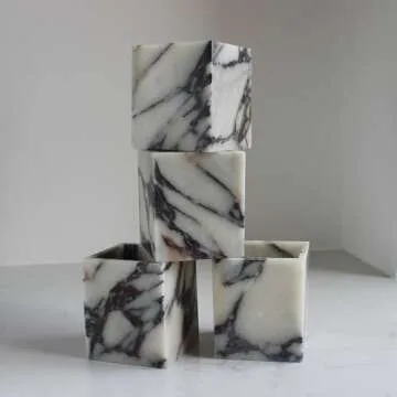 Calacatta Viola Marble Toothbrush Holder - Elegant Organizer