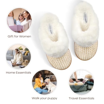 Stylish PIZZ ANNU Women's Platform Knit Slippers