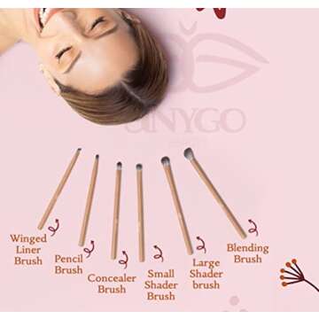 Vegan Makeup Brush Set 10 Pcs - Soft & Cruelty-Free