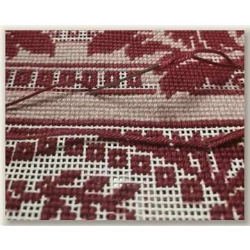 Zweigart Orange Line Blank Mono Deluxe 18-Mesh White Needlepoint Canvas 20"X 18"