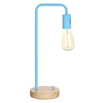 Stylish Light Blue Bedside Lamp for Any Room