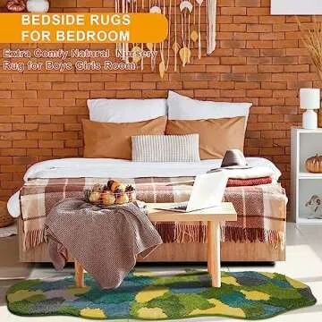 MiXXAR Bathroom Runner Rugs 24 x 60 Non Slip,Water Absorbing Bath Mat, Bathroom Mat Quick Dry, Plush Shaggy Moss Rug, Machine Wash Bath Carpet Runner for Bathroom Floor/Bedside/Hallway