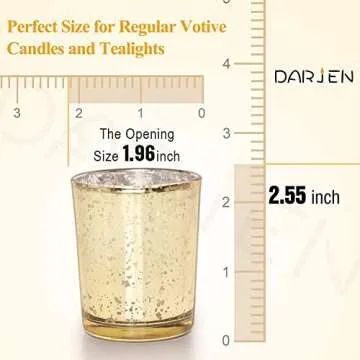 DARJEN Gold Votive Candle Holders for All Celebrations