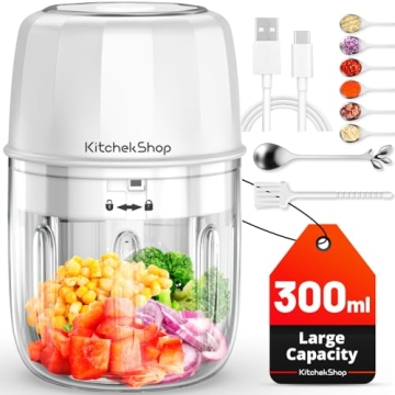 KitchekShop Electric Garlic Chopper Efficient Portable Processor